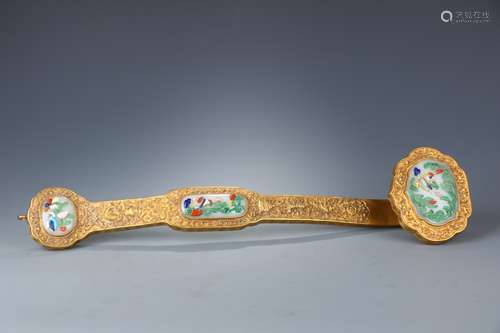 Gilt bronze inlaid with many treasures