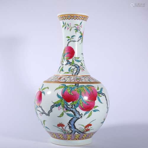 Qing-Guangxu famille rose appreciation bottle