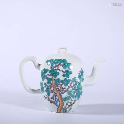 Qing-Yongzheng famille rose teapot