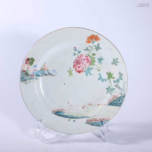 Qing-Kangxi famille rose plate