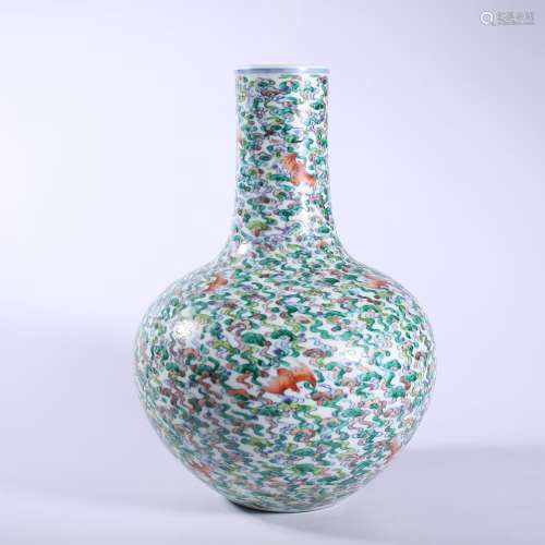 Qing Dynasty-Qianlong famille rose celestial vase
