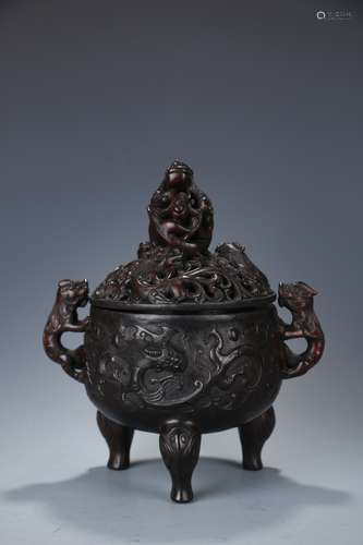 Rosewood Dragon Incense Burner