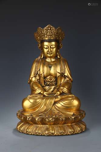 Gilt bronze bodhisattva ornaments