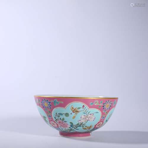 Qing-Yongzheng famille rose flower bowl