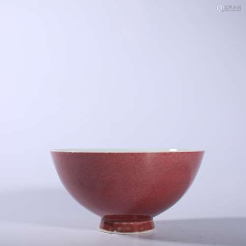 Qing Dynasty-Qianlong Ji Red Bowl