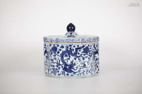 16TH Blue and white glaze cricket jar