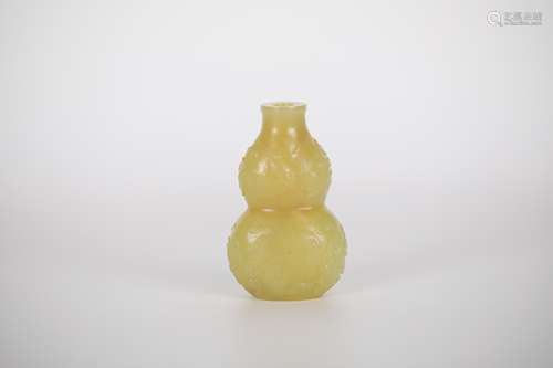 18TH Hetian Topaz Gourd Bottle