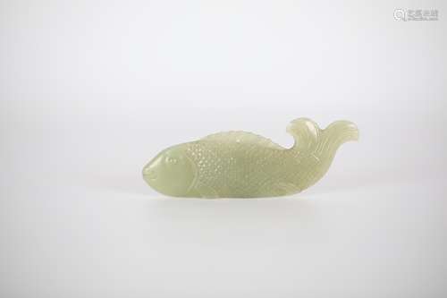 19TH Hetian jade fish