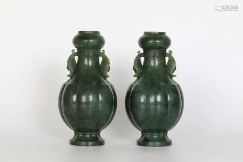 18TH jasper vases  A pair