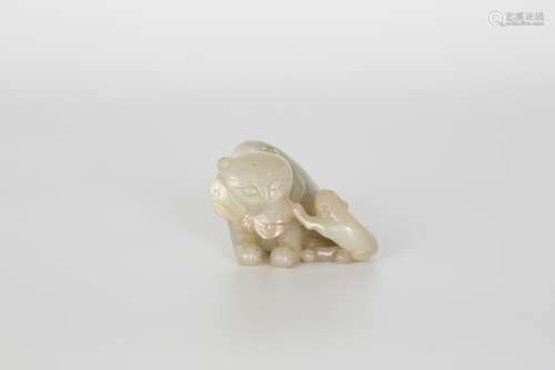 Ming,Hetian jade beast