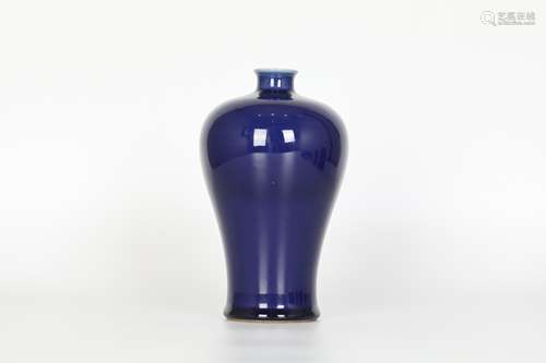 18TH blue glazed plum vase