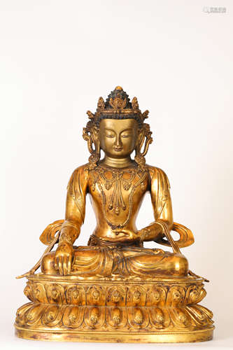 Ming Gilt Bronze Sakyamuni