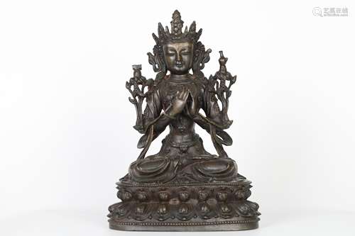 Ming Manjusri Bronze Buddha