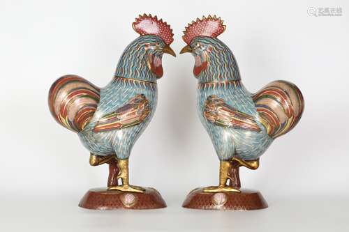 20TH Cloisonne Chicken