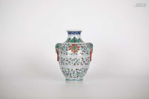 17TH Doucai flower bottle