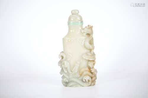 Ming Hetian Jade Dragon Bottle