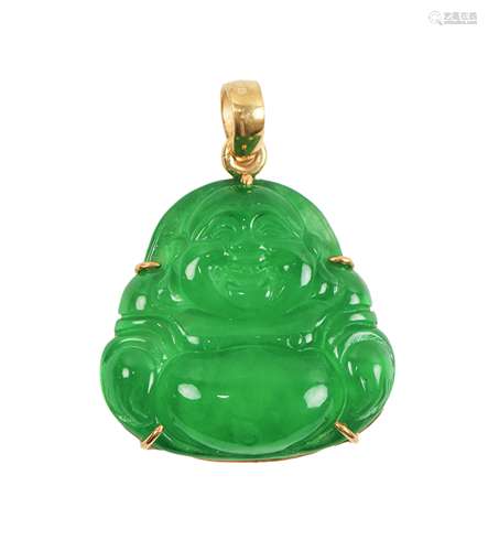 GREEN JADE / VERIALD STONE BUDDHA PENDANT