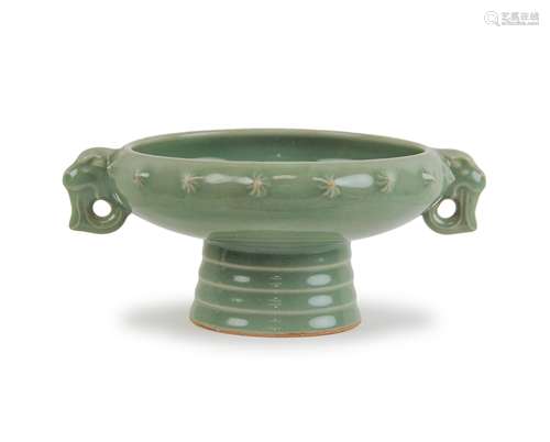 CELADON RAISED FOOT DISH