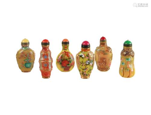 A COLLECTION OF SIX CHINESE SNUFF BOTTLES