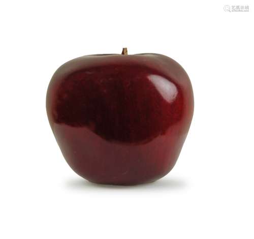 CARVED WOOD OF RED APPLE