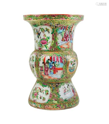 FAMILLE ROSE MANDARIN VASE