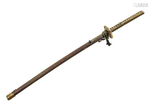 JAPANESE SAMURAI SWORD WITH OLD BLADE