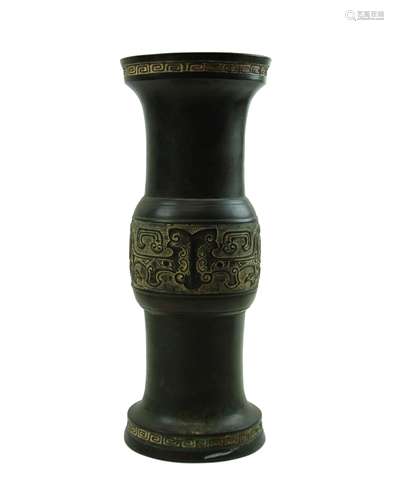 BRONZE HU VASE