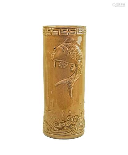 TEA GLAZED CARP UMBRELLA STAND