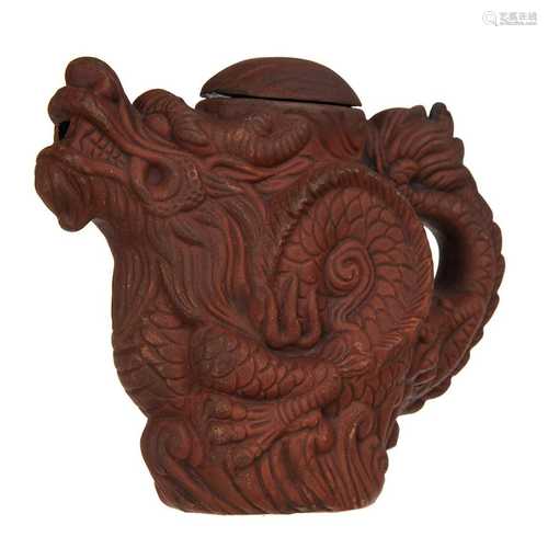 YIXING CLAY DRAGON TEA POT