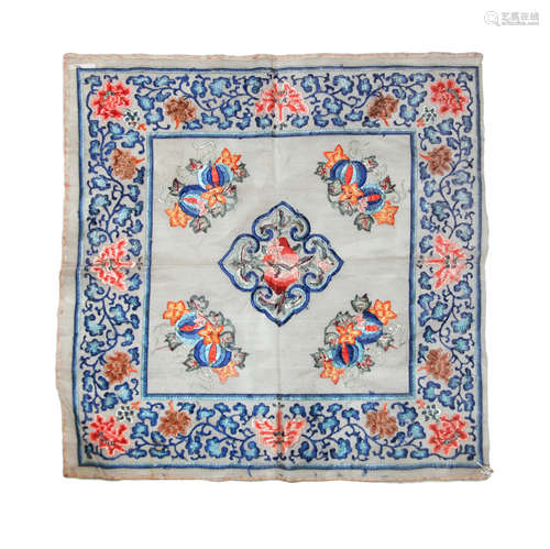 CHINESE GAUZE EMBROIDERY (PEACH & MELON)