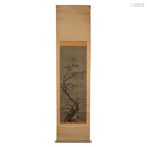 SCROLL PAINTING, BIRDS AND BLOSSOMS