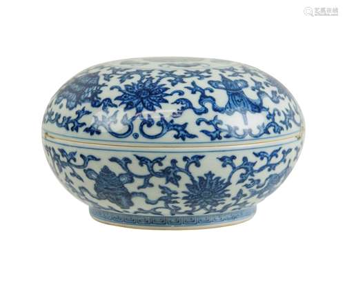 BLUE AND WHITE PORCELAIN BLESSINGS BOX