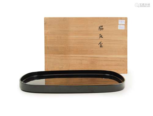 JAPANESE LACQUER TEA TRAY WITH BOX