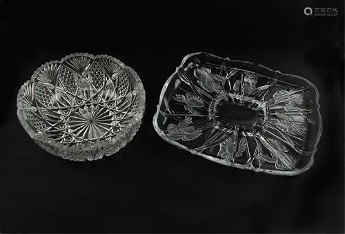 GLASS BOWL AND SERVING DISH