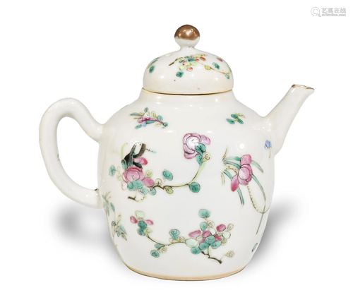 Chinese Famille Rose Teapot, 19th Century