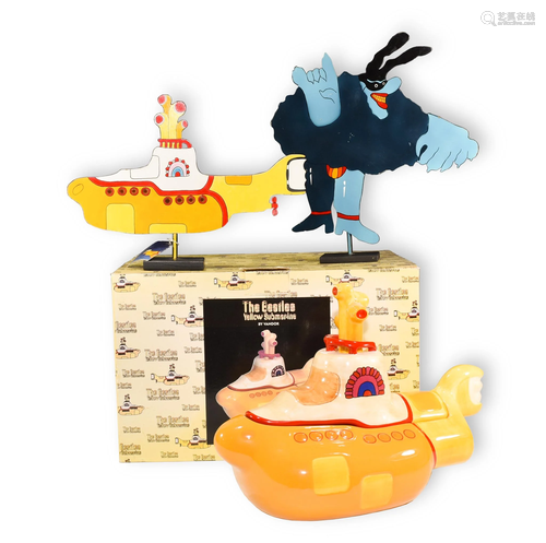 Yellow Submarine Cookie Jar, J. Bomberger Sculpts.