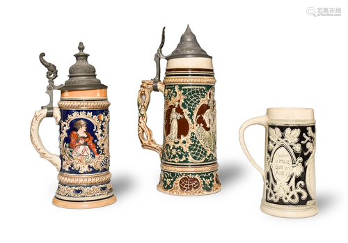 3 German Beer Steins