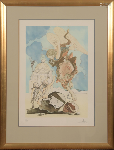 Salvador Dali 'Eternal Angel' Signed Etching