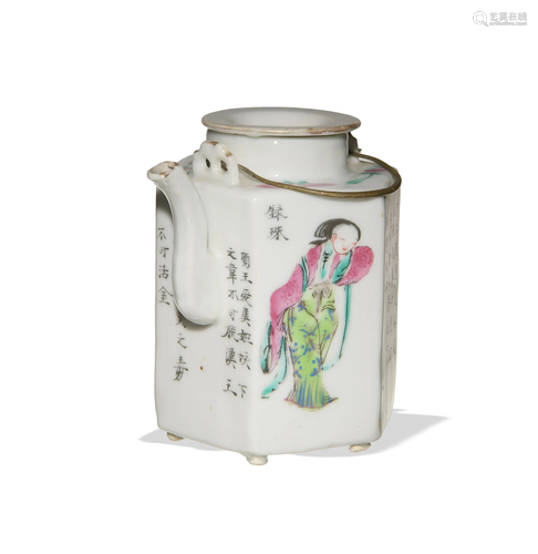 Chinese Famille Rose Teapot, 19th Century