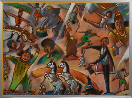 Murray Kupferman, Untitled Casein, Circus Scene