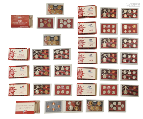 11 US Mint Silver Proof Sets 1999 - 2010