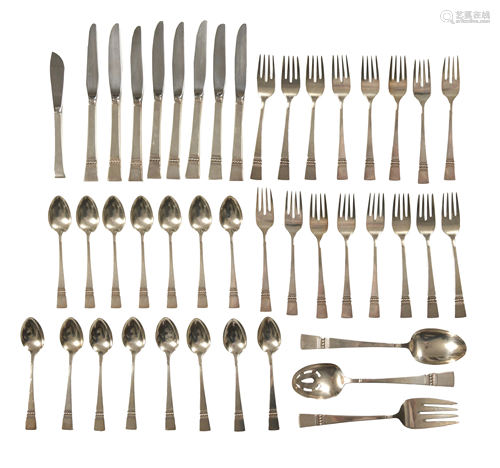 43 Pc. Reed & Barton Diadem MCM Sterling Flatware