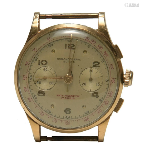 Gentleman's 18K Gold Chronographe Swiss