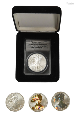 4, US Silver Eagles inc. MS69 and Enhanced