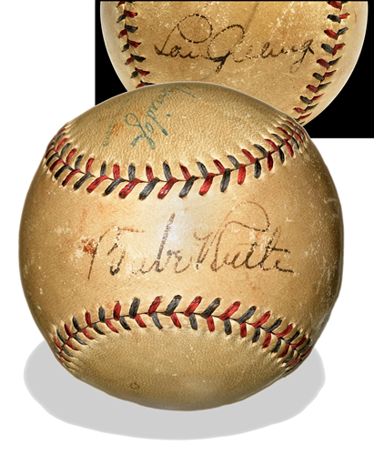 Babe Ruth & Lou Gehrig Signed Baseball