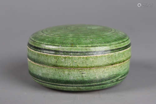 Chinese Green Glazed Porcelain Cover Box