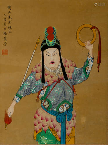 Chinese Painting Of Buddha Statue - Mei Lanfang