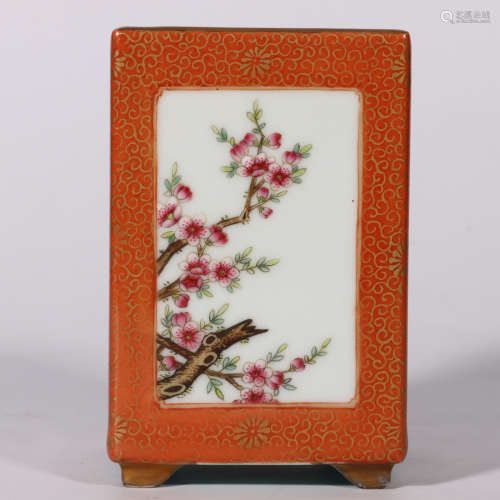 Chinese Qing Dynasty Qianlong Famille Rose Porcelain Brush P...