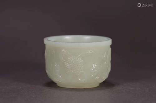 Chinese Hetian Jade Cup