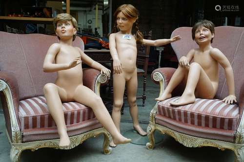 3 KINDER MANNEQUIN POPPEN